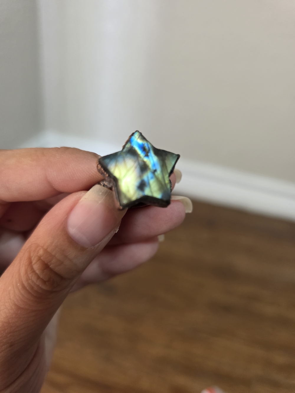 Labradorite Star Ring Size 8 1/5